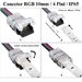 CONECTOR BANDA LED & RGB 10MM / 4 PINI - 4 FIRE